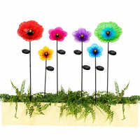 Glass Flower Solar Stake