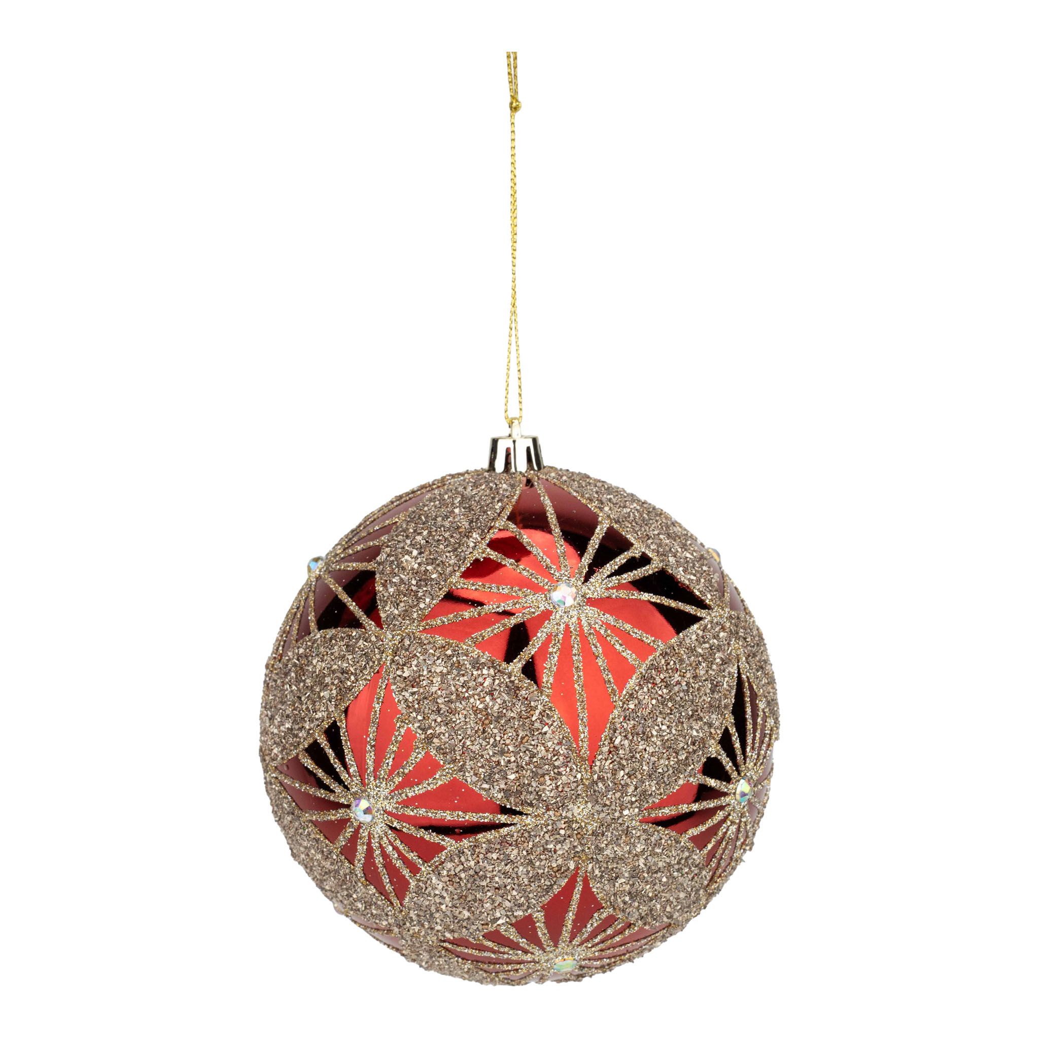 12cm Burgundy Deluxe Ball Ornament