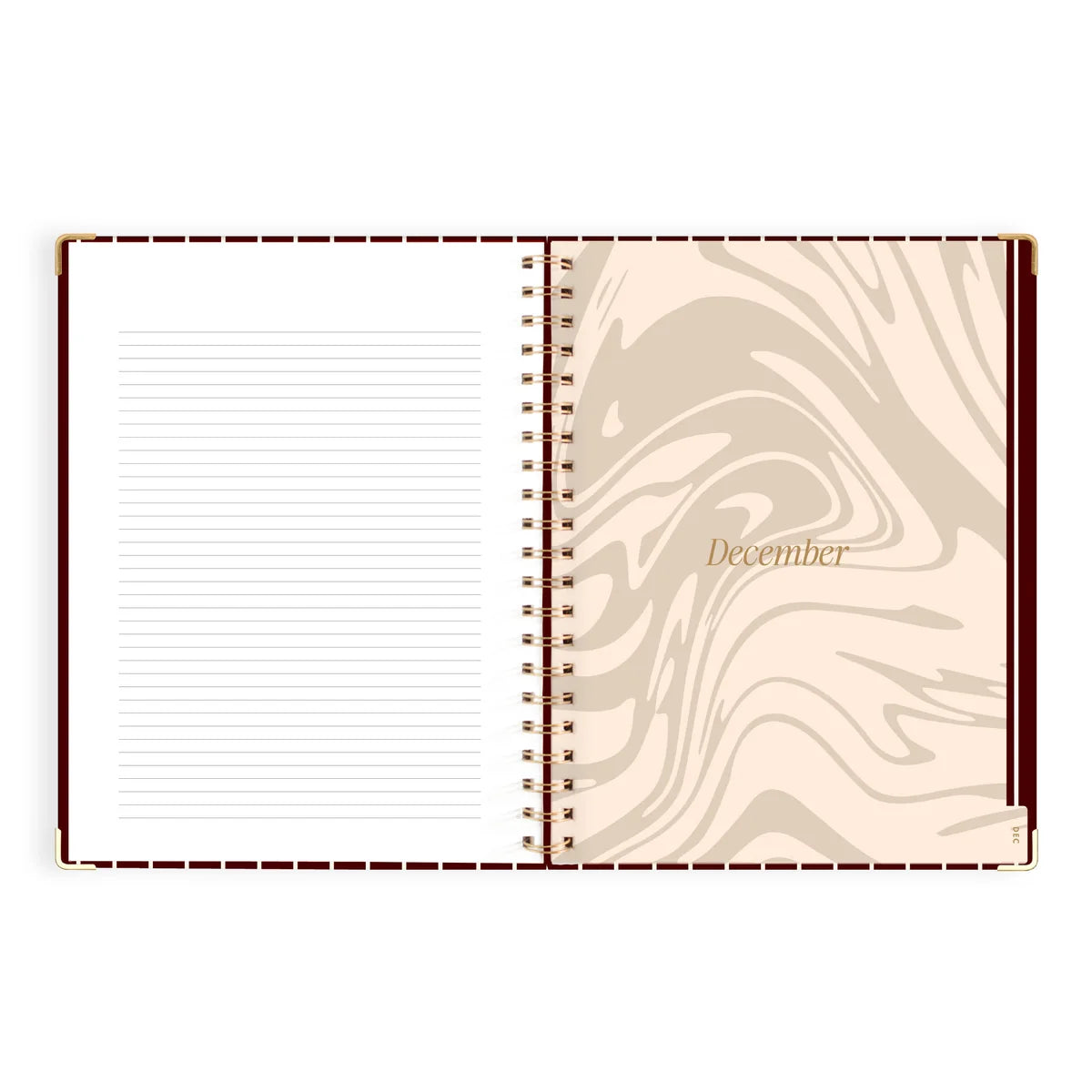 2027 A4 Academic Vertical Planner | Merlot Pinstripe