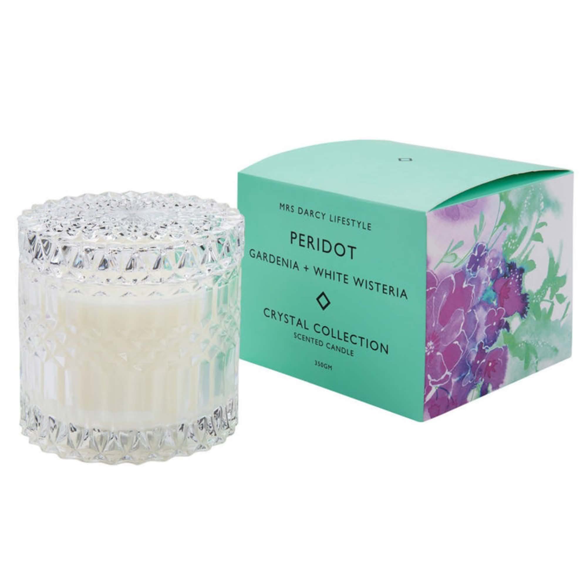 Candle Peridot | Gardenia + White Wisteria