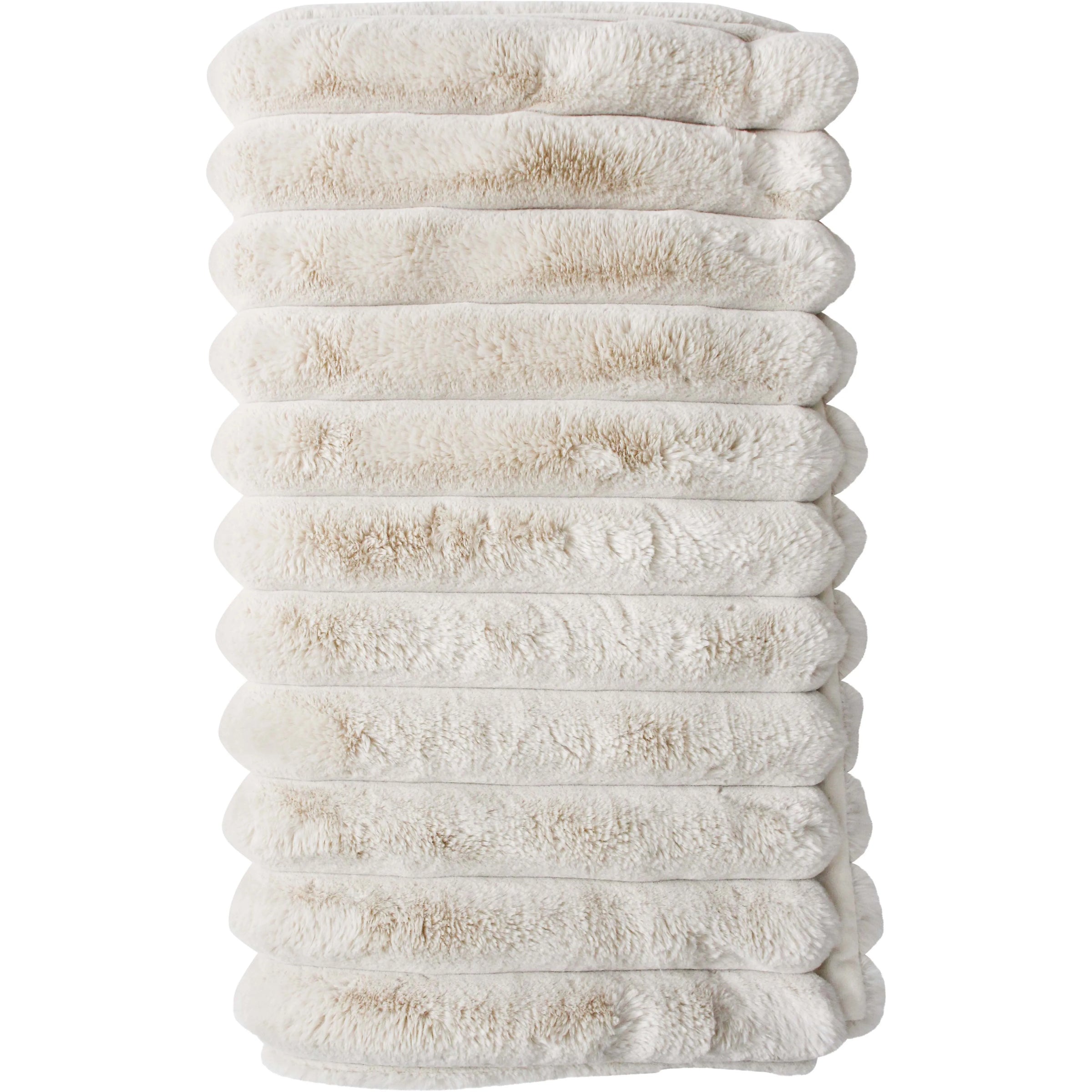 Throw Plush Puffer Faux Fur Hampton