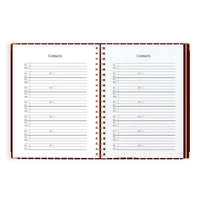 2027 A4 Academic Vertical Planner | Merlot Pinstripe