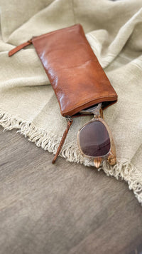 Leather Double Side  Glasses + Phone Case | 5977