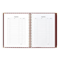 2027 A4 Academic Vertical Planner | Merlot Pinstripe