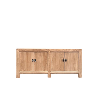Elm 4 Door Low Natural Cabinet