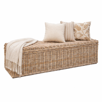 Long Rattan Trunk Basket | End of Bed | Toys and more