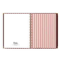 2027 A4 Academic Vertical Planner | Merlot Pinstripe