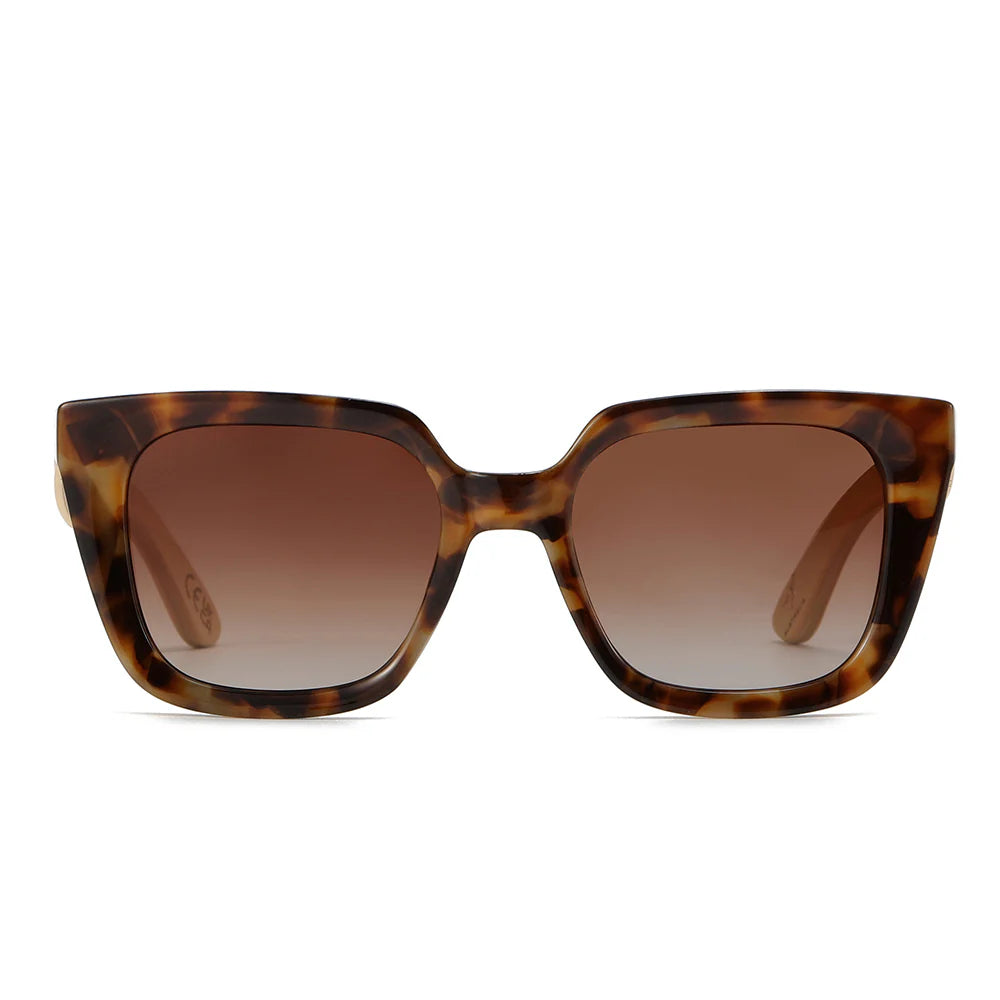 Soluna Mocha Tort l Sunglasses l Brown Polarised Lens l Walnut Maple Arm