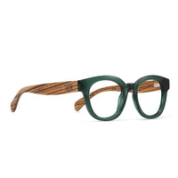 Alive Bottle Green l Wooden Blue Light Magnifying Reader
