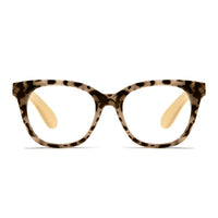 Lila Grace Ivory Tortoise l Wooden Blue Light Magnifying Reader