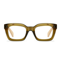 Zahra Khaki l Wooden Blue Light Magnifying Reader
