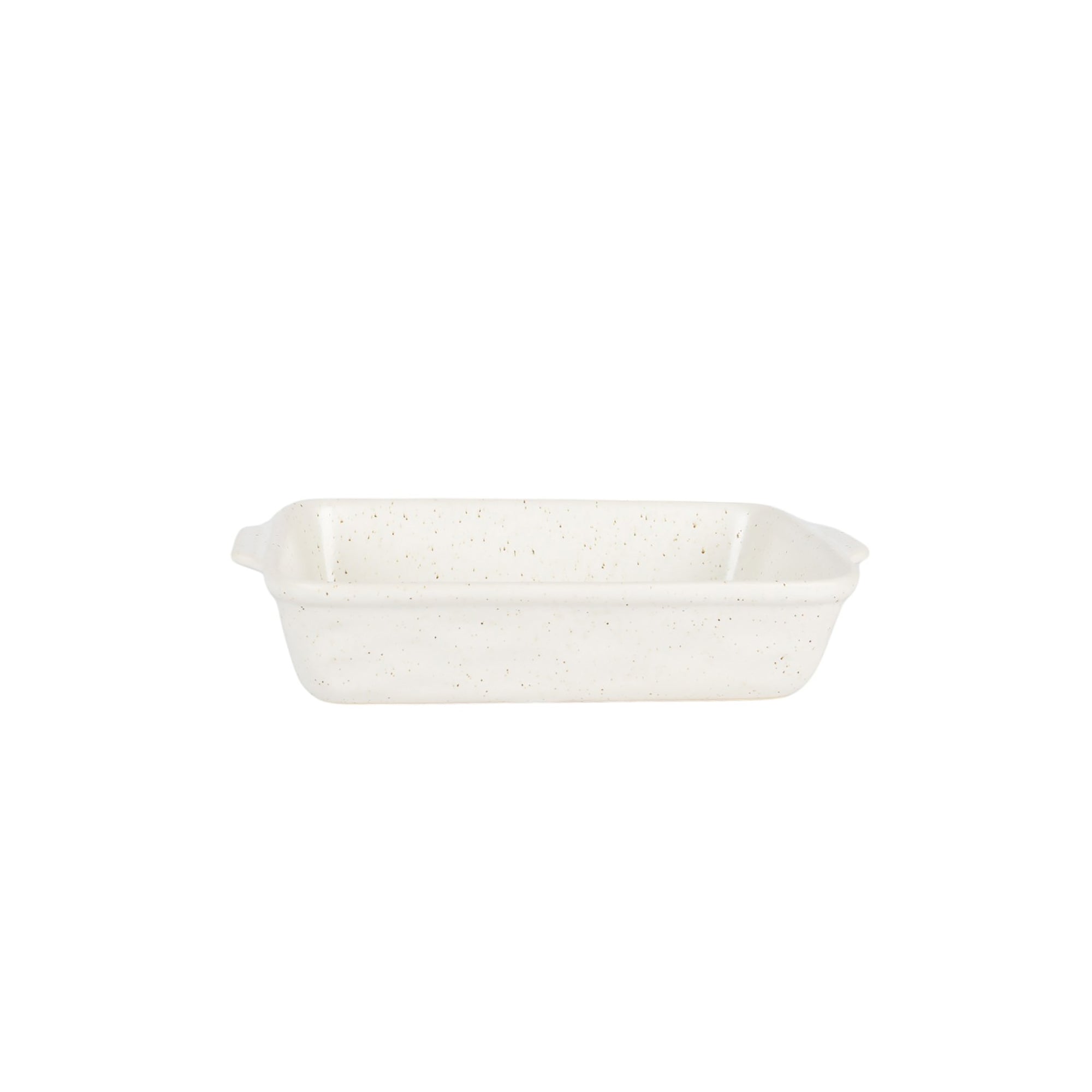 Ceramic Rectangle Bake Dish Speckled White