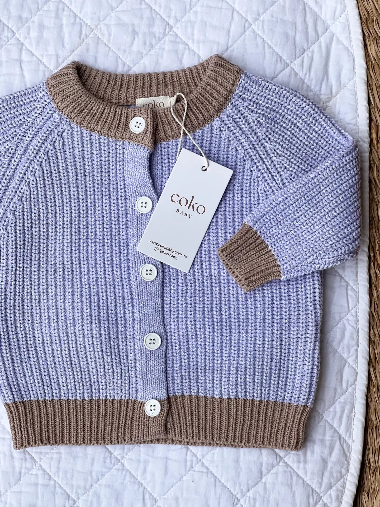 Wonderland Cardigan (Purple/Brown)