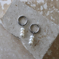 Mallow Stack Earrings | Silver Stainless Steel