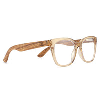 Lila Grace Champagne l Wooden Blue Light Magnifying Reader