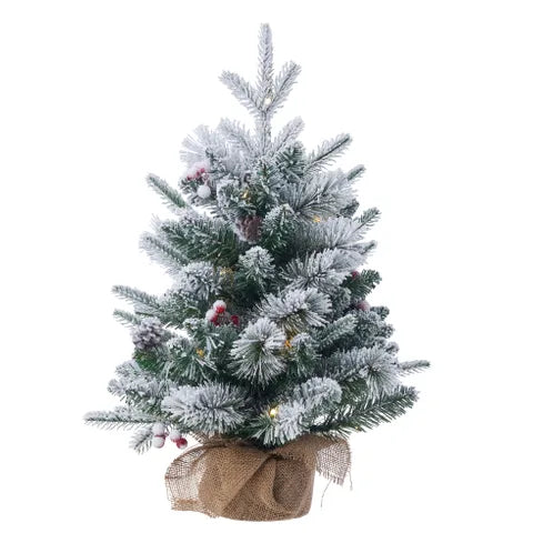 Snowy Berry Pre-Lit LED Tree in Pot