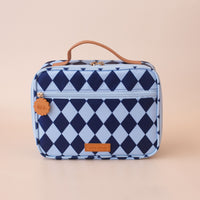 Navy Diamonds Mini Lunch Bag