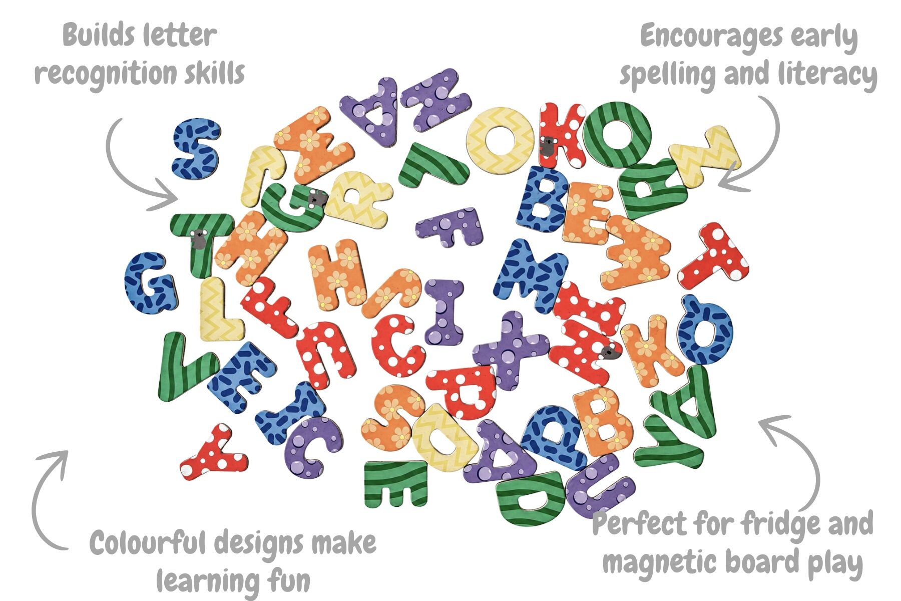 Fridge Friends Magnetic Alphabet Uppercase 50pc
