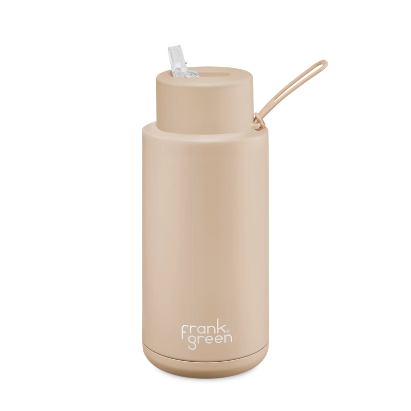 Ceramic Reusable Bottle Straw Lid | 34oz 1000ml