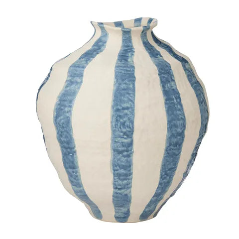 Rayas Ceramic Vase | Denim