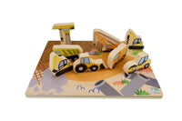 Wooden Chunky Construction Vehicle Puzzle