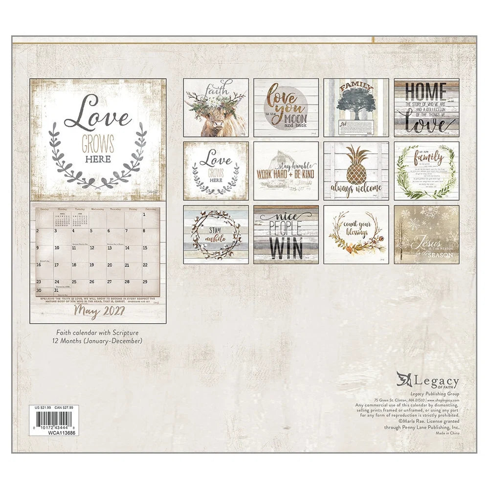 Faith And Family - Scripture 2027 | Wall Calendar