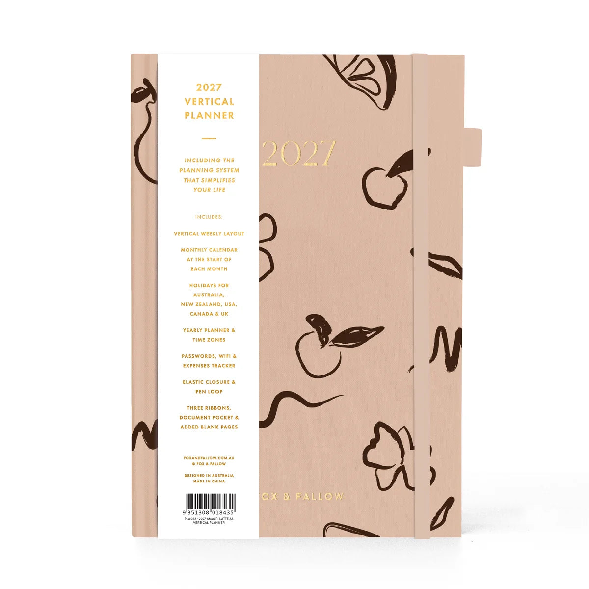 2027 A5 Vertical Planner | Amalfi Latte