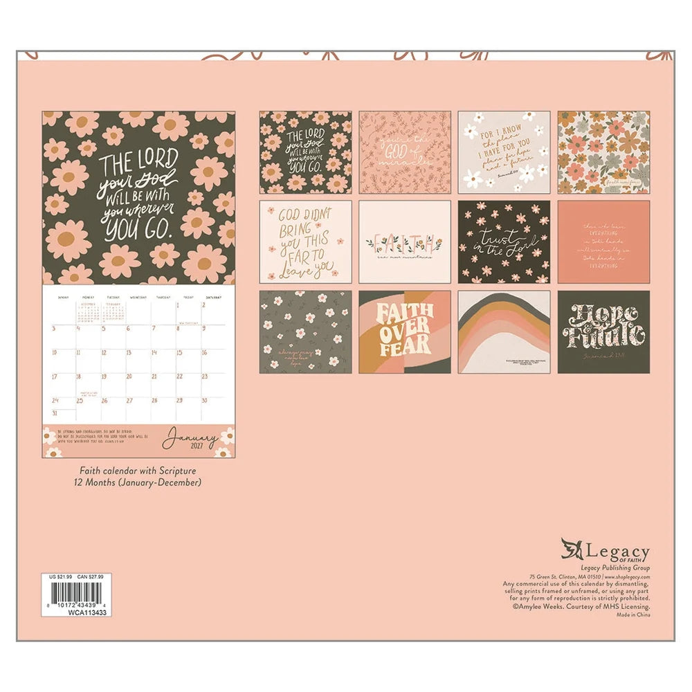 Faith Can Move Mountains 2027 | Wall Calendar