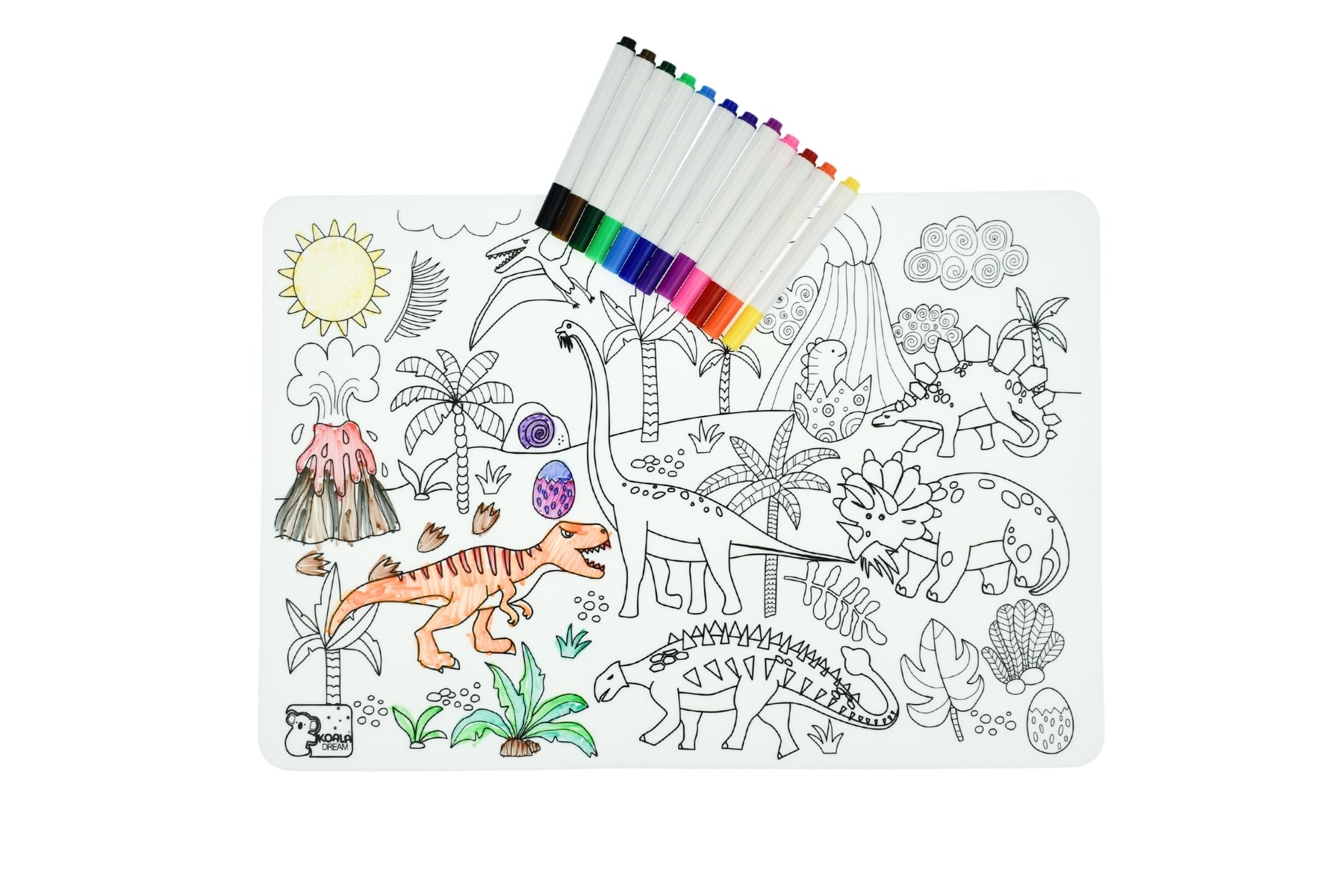 Reusable Silicone Drawing Mat | Dinosaurs