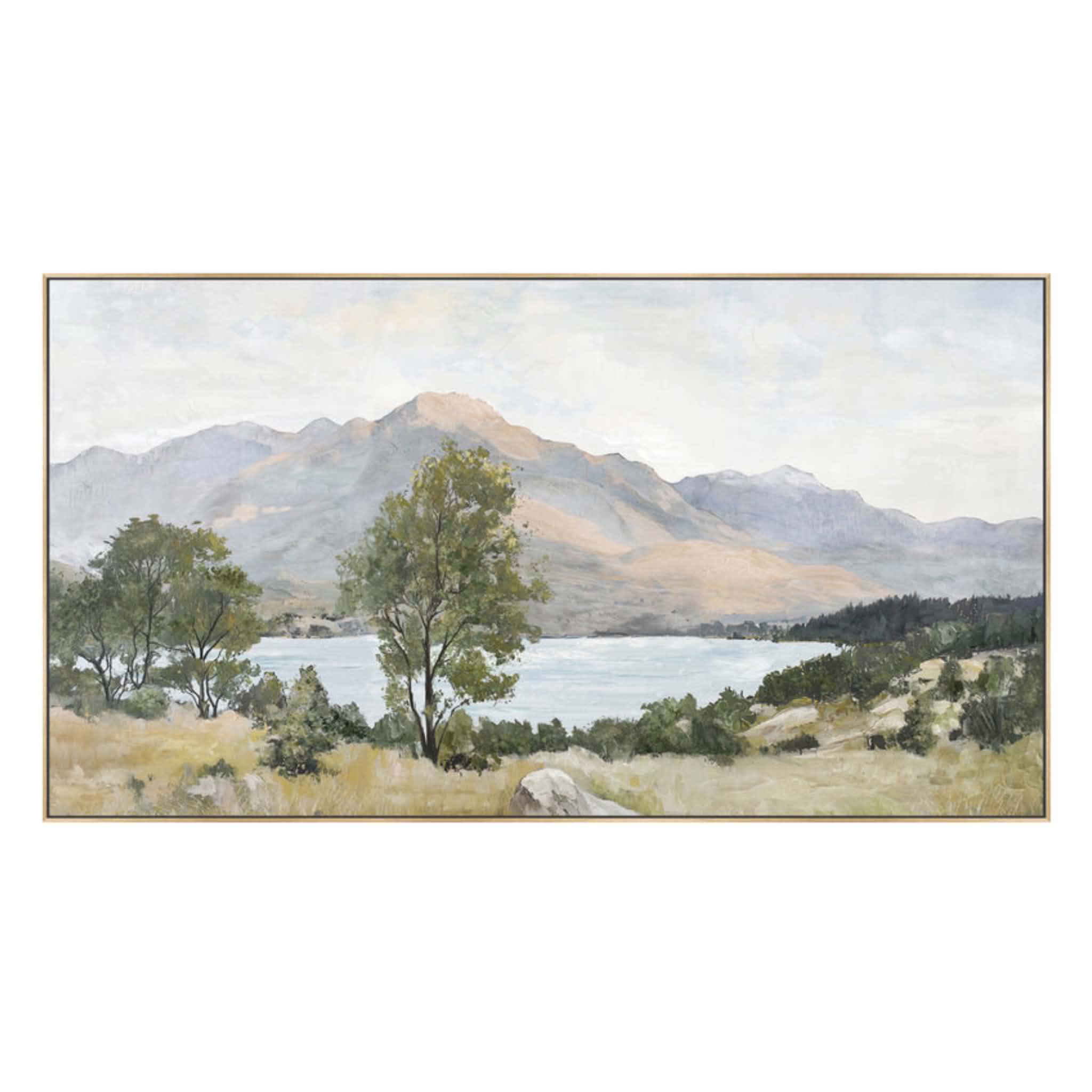 Lake It Easy Paint | Framed Canvas Art | 113x63cm
