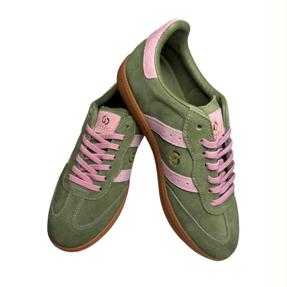 Goodsole 2001 Parallel Suede | Sage + Pink