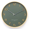 Wallace Silent Wall Clock | Olive Green