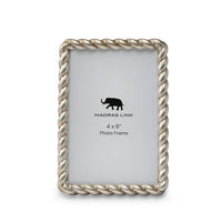 Antique Silver Rope Photo Frame