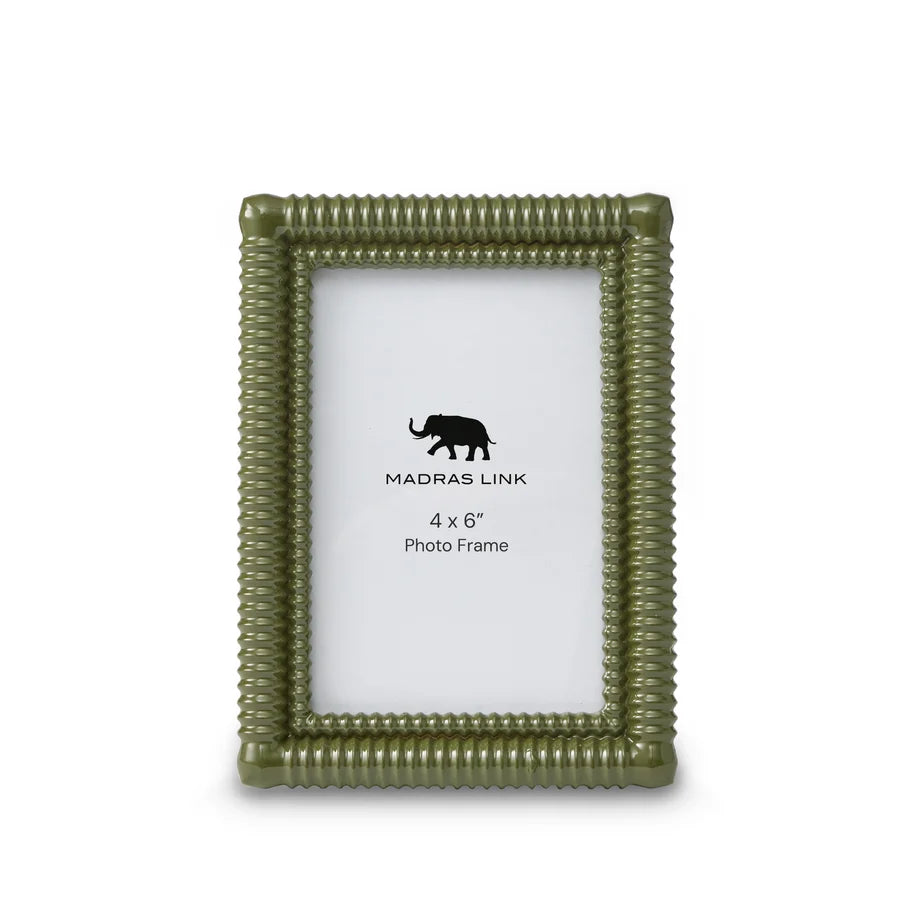 Rib Olive Green Photo Frame