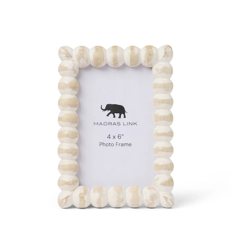 Bobbin Whitewash Photo Frame