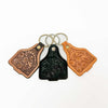 Tooling Leather Cattle Tag Keyring