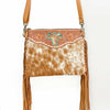 Marbella | Bullhead Cowhide Sling Bag with Fringes