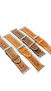 Tan Tooled Leather Watch Band