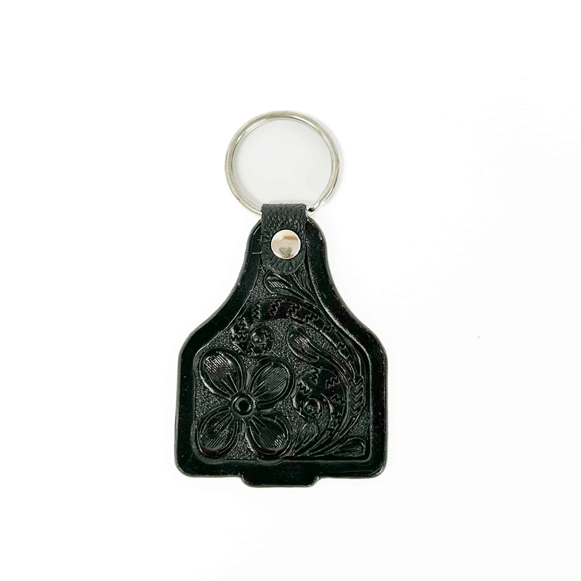 Tooling Leather Cattle Tag Keyring
