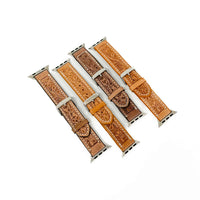 Tan Tooled Leather Watch Band