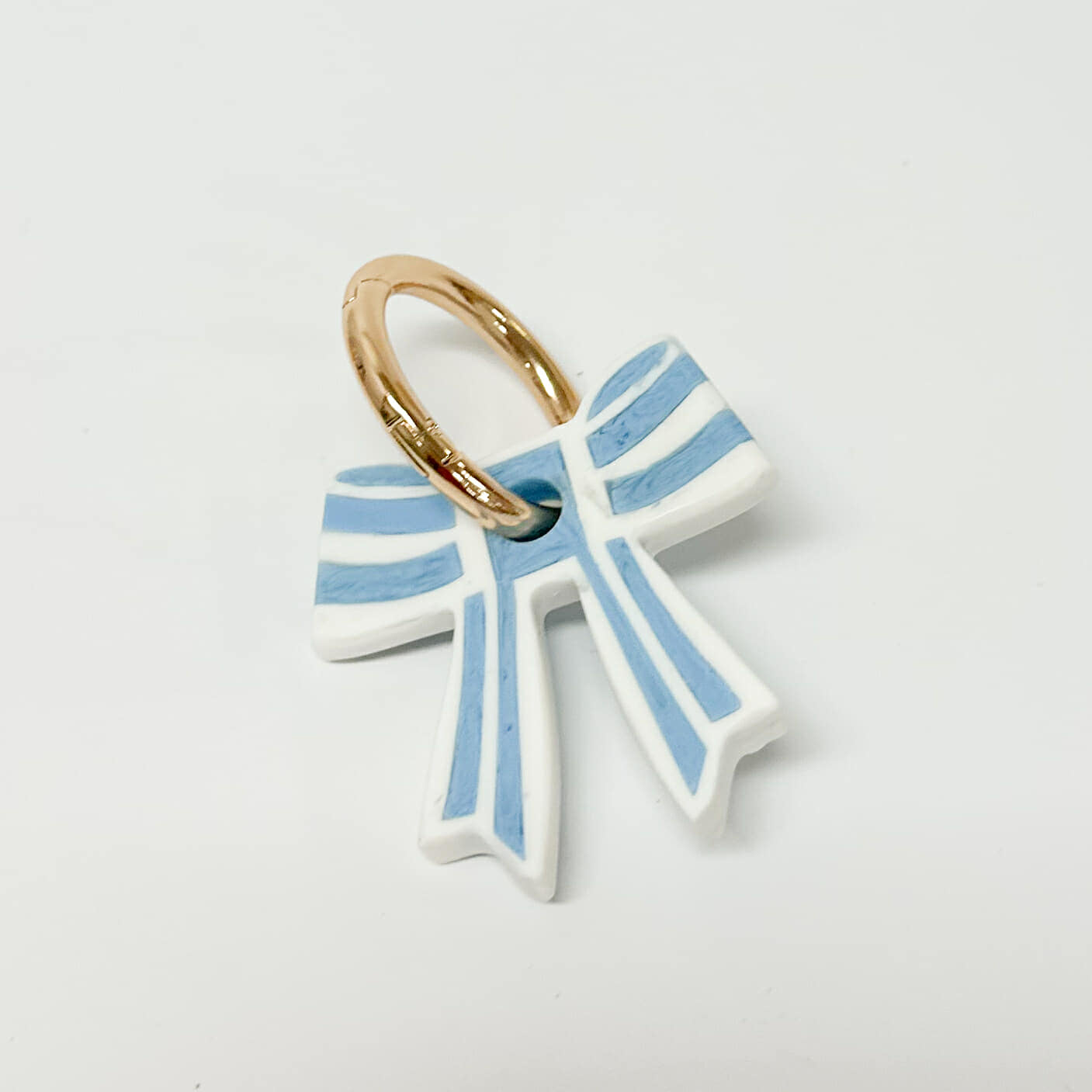 Stripey Bow Resin Keyrings