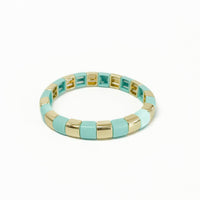 Gold Enamel Stacking Bracelet