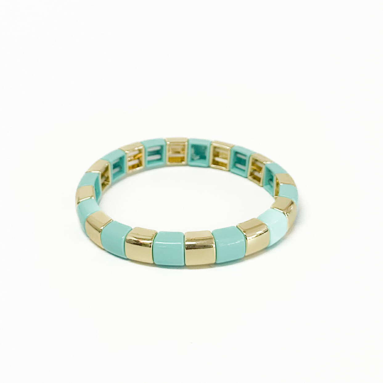 Gold Enamel Stacking Bracelet
