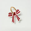 Stripey Bow Resin Keyrings