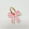 Stripey Bow Resin Keyrings