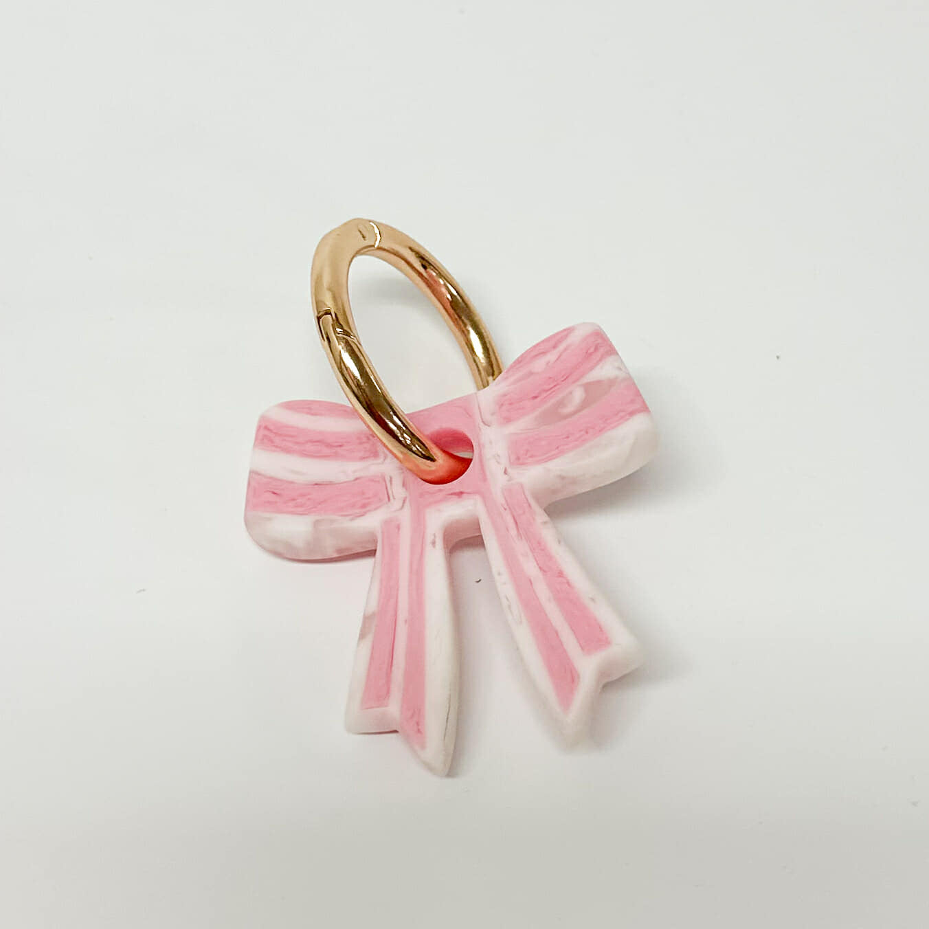 Stripey Bow Resin Keyrings