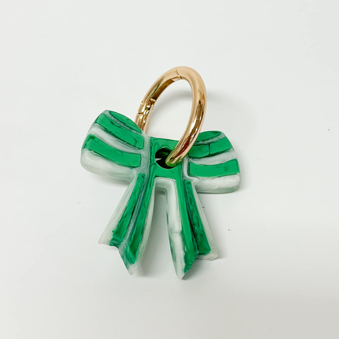 Stripey Bow Resin Keyrings