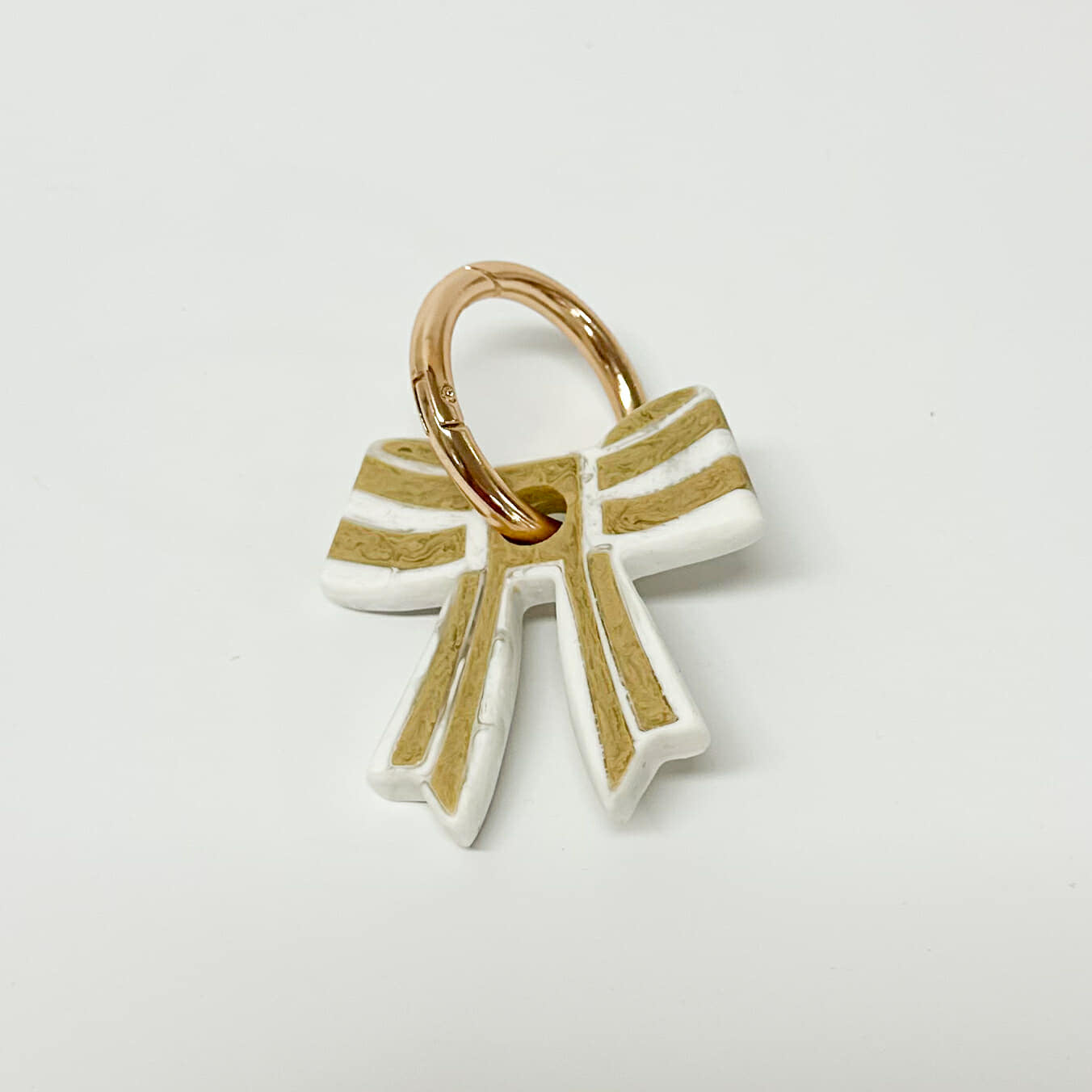 Stripey Bow Resin Keyrings