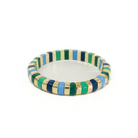 Gold Enamel Stacking Bracelet