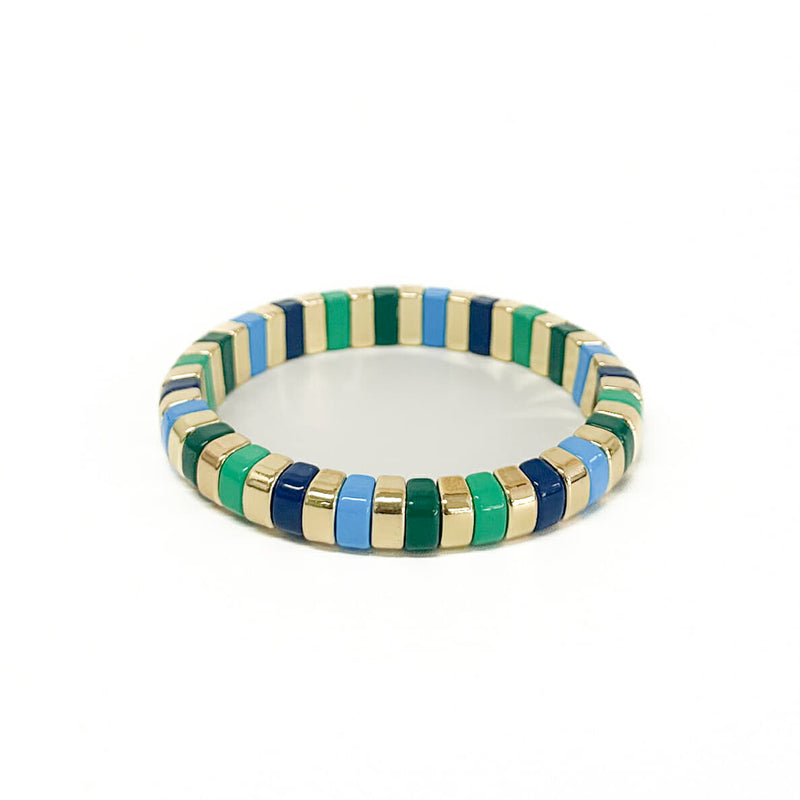 Gold Enamel Stacking Bracelet